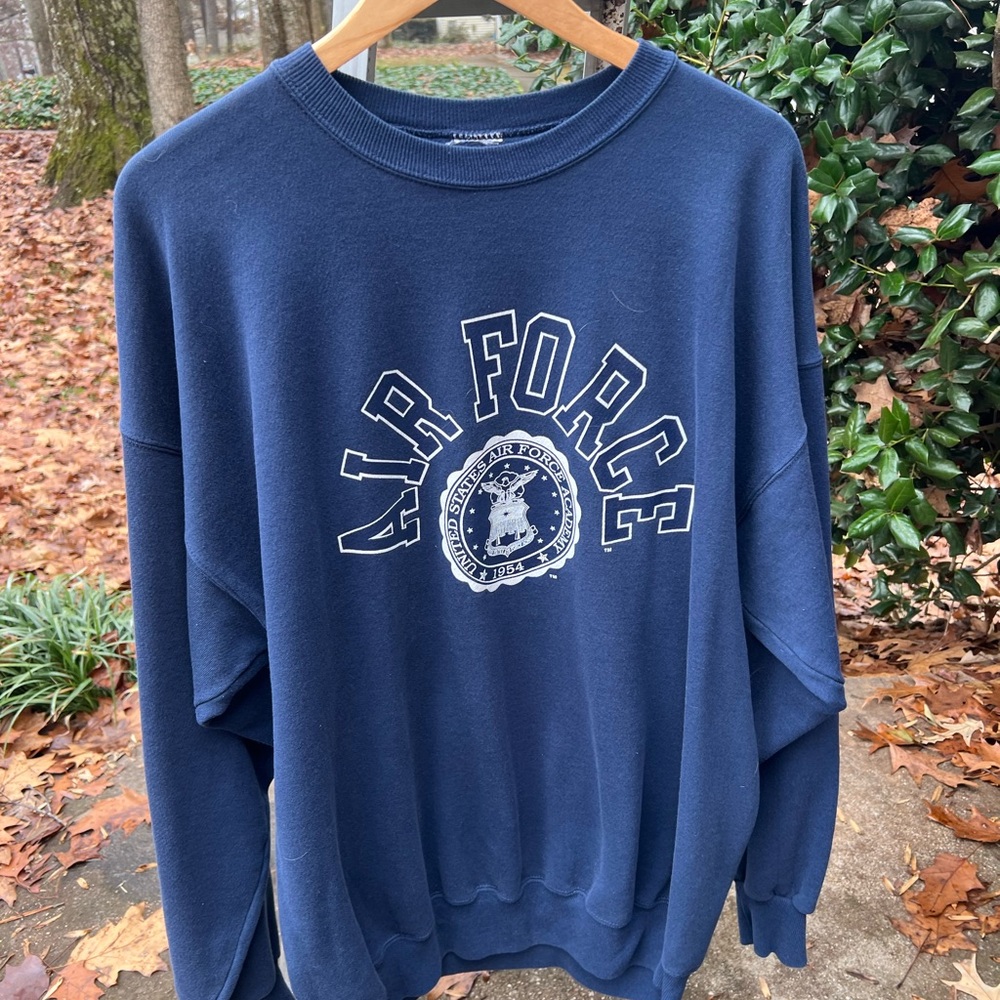 Vintage Champion Navy Blue Air Force Sweatshirt